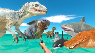 FPS Avatar Rescues Sea Monsters and Fights Dinosaurs - Animal Revolt Battle Simulator