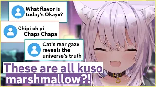 Okayu can't stop picking up kuso marshmallows