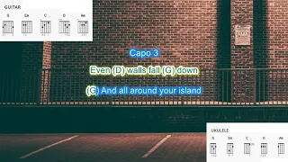 Walls (capo 3) by The Lumineers play along with scrolling guitar chords and lyrics