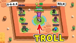 Shelly SUPER TROLL vs Team NOOBS !! Funny Moments Brawl Stars #31