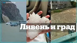 Восточное побережье ОАЭ затопило и засыпало градом