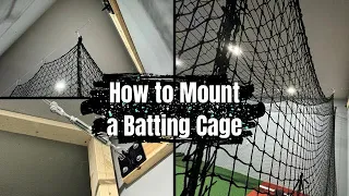 Installing a BATTING CAGE net in your garage! @Practicesports ￼