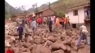 Raw Video: Clean-up After Peru Mudslide