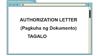 AUTHORIZATION LETTER TAGALOG SAMPLE (PAGKUHA NG DOKUMENTO)