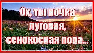 "Ох, ты ночка, луговая, сенокосная пора..." Очень красивая песня о любви! Для души! Послушайте!!!