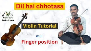 Dil hai chota sa violin tutorial #violin_guru_easy_violin_lessons_for_beginners
