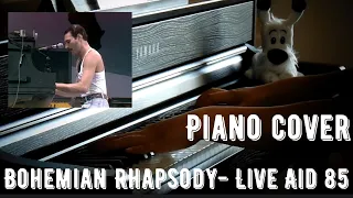 Bohemian Rhapsody Piano Cover Live Aid 1985 - Freddie on vocals and the band!