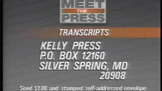 September 23, 1990 - Closing Credits to 'Meet the Press'