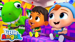 Wheels on the Dinosaur Bus | Nursery Rhymes for kids - Little Angel
