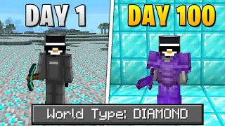 I Survived 100 Days Of Hardcore Minecraft, In A Diamond Only World