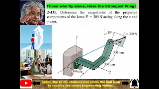 Transforming a scalar force into cartesian vector and calculate its projection on x and y axes only.