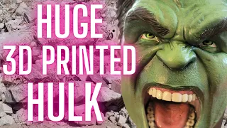 HUGE 3D Printed Hulk Bust - Start To Finish Resin Painted 3D Print