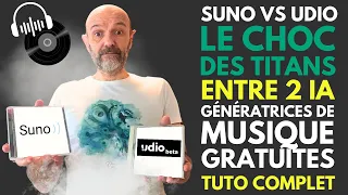 SUNO vs UDIO: le choc des titans entre ces 2 IA génératrices de musique gratuites est lancé .