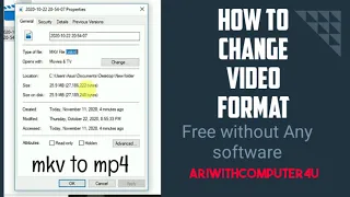 How to convert video format without any software in PC