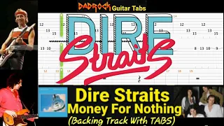 Money For Nothing - Dire Straits - Guitar + Bass (Backing Track With TABS)