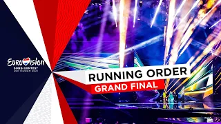 Running Order - Recap - Grand Final - Eurovision Song Contest 2021