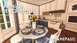 [ roblox bloxburg ] family beach house 🌴 ┊ no gamepass ┊ ꒰ tour & speedbuild ꒱ itapixca builds
