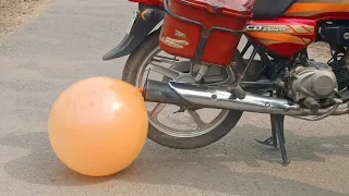 Balloon Vs Hero Honda Bike Silencer – Super Big Size Balloon Create