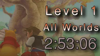 Kingdom Hearts: Final Mix [PC] - All Worlds (Level 1) Speedrun in 2:53:06 [Current WR]