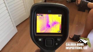 Finding Moisture during a home inspection using a thermal imaging camera