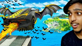 GTA 5 : Jumping Rare BATMAN CARS Across ENTIRE MAP !! MALAYALAM