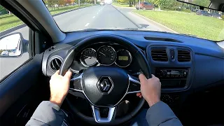 RENAULT LOGAN CITY CAR DRIVING