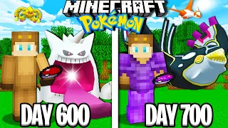 I Survived 700 Days in Minecraft POKEMON!