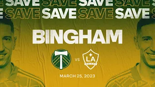 SAVE | David Bingham makes a fingertip save to deny LA Galaxy | POR vs LA