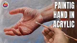 How to Paint Realistic Hand with Acrylic on Paper for Beginners | Tutorial by Debojyoti Boruah