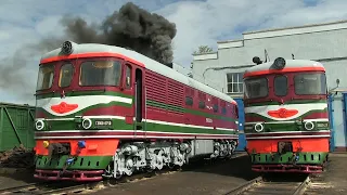 Запуск и свисток тепловоза ТЭП60 / Engine start and whistles of TEP60