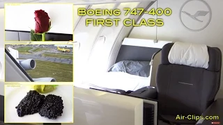 Lufthansa Boeing 747-400 First Class: WORLD'S BEST Vancouver-Frankfurt [AirClips full flight series]