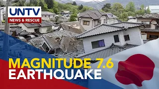 Libo-libong residente sa Japan, pinalikas; ilang bahay, gumuho dahil sa magnitude 7.6 na lindol