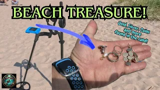 Jewelry and Coins Found Metal Detecting Florida Beach with XP Deus II