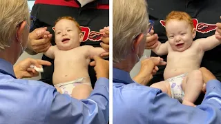 Doctor Sings To Distract Toddler From Needle