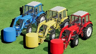 Bales Of Colors - CRAZY SELLING - SILAGE BALES ON FRONT LOADER ! Farming Simulator 22