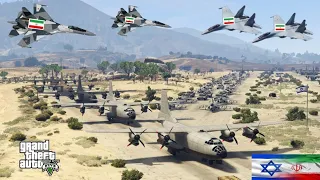 Irani Fighter Jets, Drone & War Helicopters Attack on Israeli Oil Supply Convoy in Jerusalem - GTA V