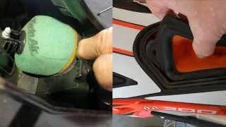 Beta EVO versus Gas Gas TXT Racing - routine maintenance comparison (Part 1 Air Filter)