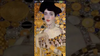 Portrait of Adele Bloch-Bauer I (1907) by Gustav Klimt #shorts