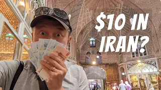 HOW EXPENSIVE IS IRAN? $10 SHOPPING CHALLENGE | Exploring The Grand Bazaar of Tabriz