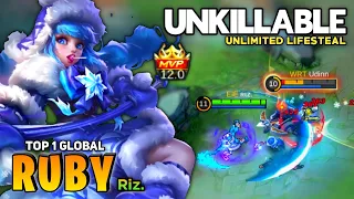 Unkillable! Ruby Unlimited LifeSteal [ Top 1 Global Ruby ] By Riz - Mobile Legend