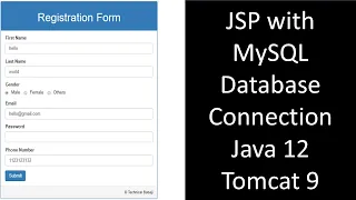 How to connect HTML Form with MySQL Database using JSP | Registration Page Example