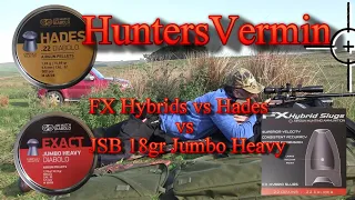 FX Hybrids vs Hades vs JSB 18gr Jumbo Heavy
