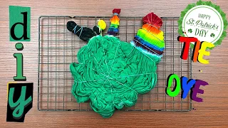 Tie-dye pattern : POT OF GOLD at the END OF THE RAINBOW I St. Patrick's Day DIY Tie Dye