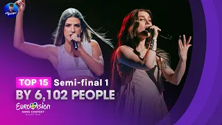 Eurovision 2024: Semi-final 1 - Top 15 by 6,102 People