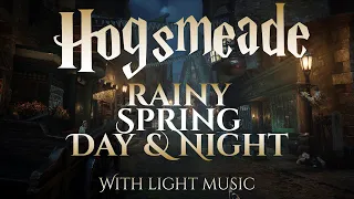 A cozy, rainy day and night in Hogsmeade | Hogwarts Legacy, Harry Potter Music and Ambience