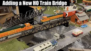 HO Train Bridge Addition To the Layout - Dual Track
