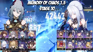 NEW! F2P E0 Hanya ft. Sushang & E0 Jingliu Destroy Memory of Chaos 10 - 3 Stars | Honkai Star Rail