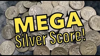 MEGA SILVER SCORE! Coin Roll Hunting Half Dollars!