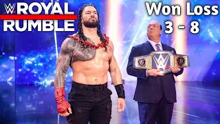 All Of Roman Reigns Royal Rumble Win And Loss (Scrapped Video)