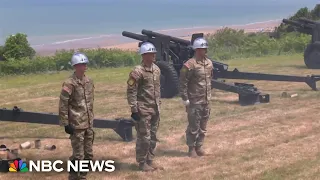 Watch: 21-gun salute in Normandy for 80th anniversary of D-Day